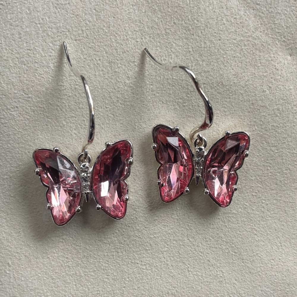 925 Sterling Silver Butterfly Earrings